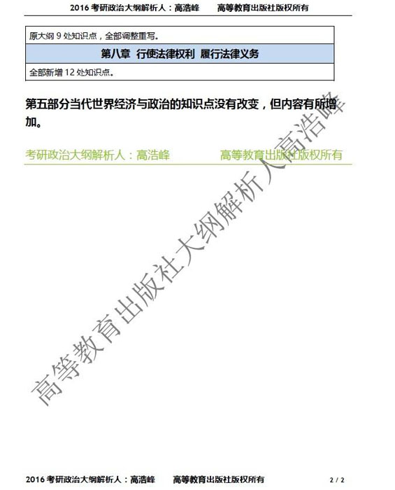 2016考研政治大纲最新变动10